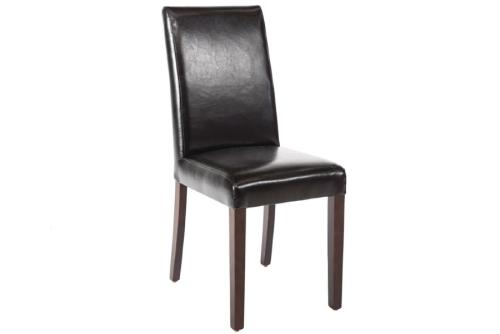 Chaise en simili cuir noire Modèle GF954