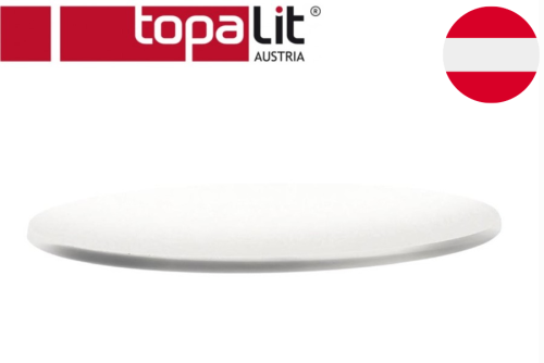 Plateau de table rond 70 cm classic line blanc pur Modèle DR912 Marque Topalit
