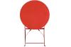 Table de terrasse en acier rouge Modèle GH560