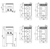 Fourneau 2 plaques électrique carrées sur meuble Série Macros 700 Modèle E7PQ2M Marque Berto's