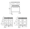 Fourneau 4 plaques + four électrique Série Macros 700 Modèle E7P4+FE Marque Berto's