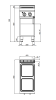 Fourneau électrique 2 plaques carrées sur meuble Série Maxima 900 Modèle E9PQ2M Marque Berto's