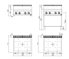 Fourneau vitrocéramique 4 zones sur meuble Série Macros 700 Modèle E7P4M/VTR Marque Berto's