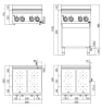 Fourneau vitrocéramique 4 zones sur meuble Série Plus 600 Modèle E6P4M/VTR Marque Berto's