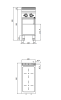 Plaque à induction 2 zones sur meuble Série Maxima 900 Modèle E9P2M/IND Marque Berto's