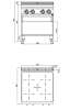 Plaque à induction 4 zones sur meuble Série Maxima 900 Modèle E9P4M/IND Marque Berto's