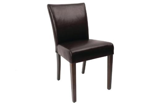 Chaise contemporaine en simili cuir marron foncé Modèle GR366