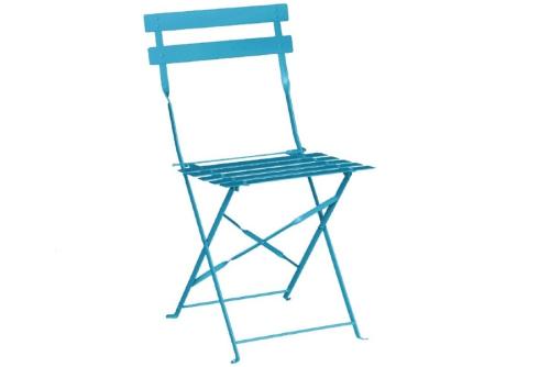 Chaise de terrasse en acier bleu turquoise Modèle GK982