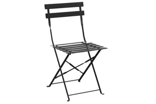 Chaise de terrasse en acier noire Modèle GH553