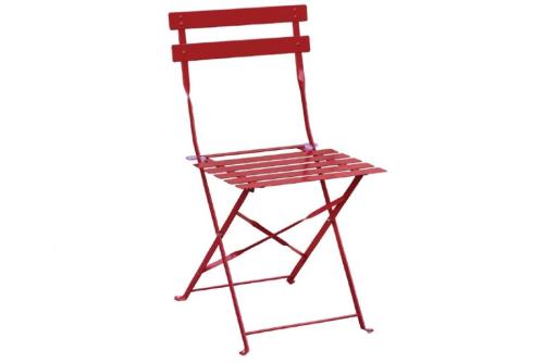Chaise de terrasse en acier rouge Modèle GH555
