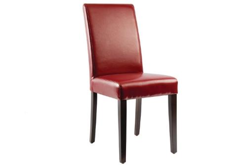 Chaise en simili cuir rouge Modèle GH443