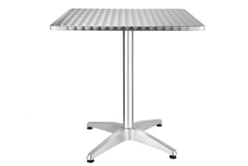 Table bistro carrée acier inoxydable 700mm Modèle CG834