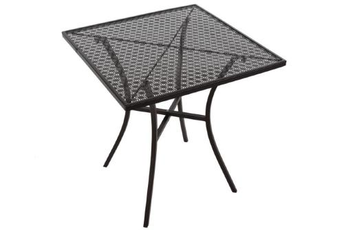 Table bistro carrée en acier ajouré noire 700mm Modèle GG706