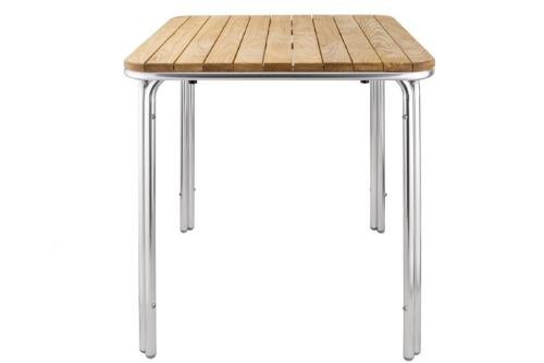 Table carrée en frêne et aluminium 700mm Modèle GL982