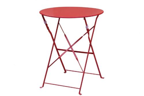 Table de terrasse en acier rouge Modèle GH560