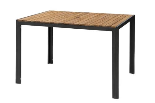 Table rectangulaire en acier et acacia 1200mm Modèle DS153