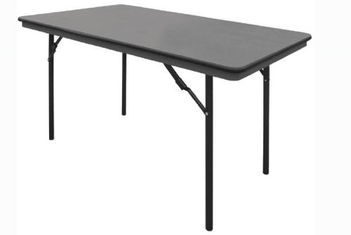 Table rectangulaire pliante grise 1220mm Modèle GC594