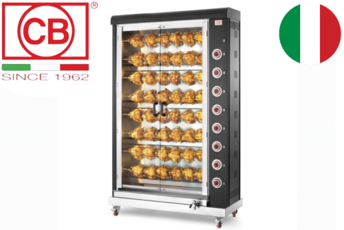 Rôtissoire électrique 48 poulets Modèle E-48P-S8-BLACK-RAL9005 Marque CB